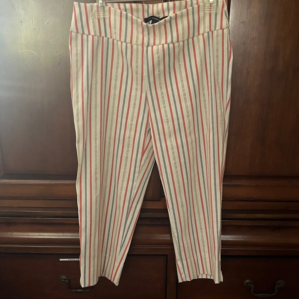 Zac & Rachel Red and White Striped Pants